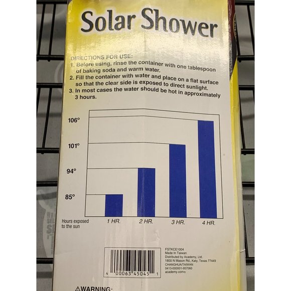 Portable Travel Camping Solar Shower 4.5 Gallon Capacity unused - Picture 3 of 5
